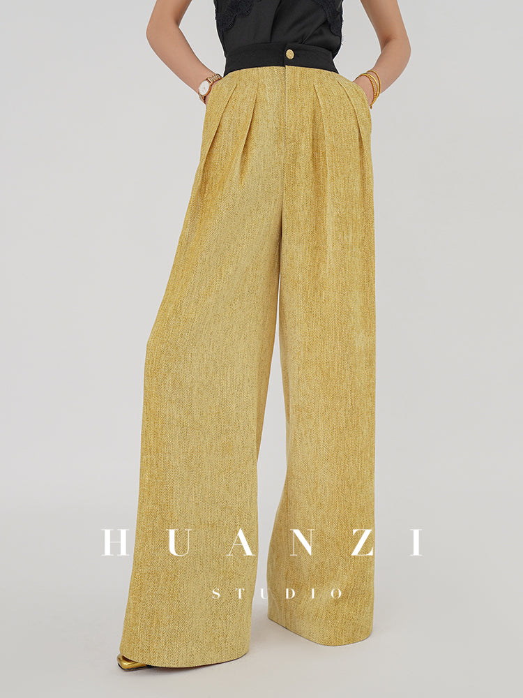 Huanzi herringbone blazer short jacket women's two-piece suit -Iriou