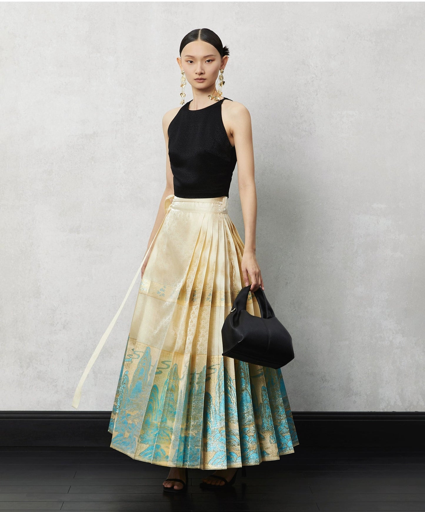 HECO weaving Jinshan jacquard horse face long skirt women - vin.