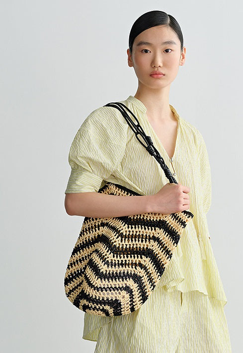 COMME MOI Yellow puff sleeve low-neck shirt - GRANT.