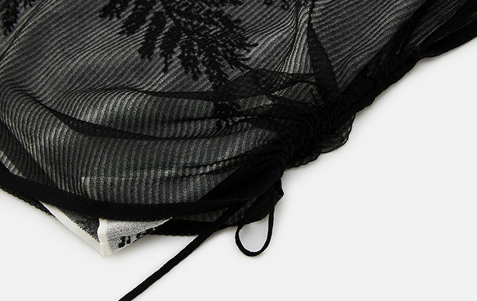 ZHUCHONGYUN jacquard round neck short sleeve T-shirt-WEBS.