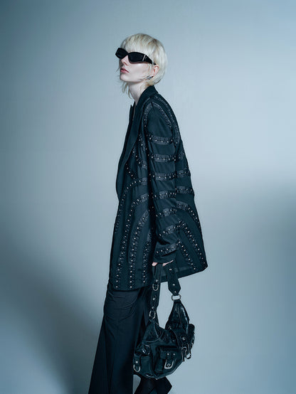 ANNAKIKI design four-pointed star hook blazer suit-HANYU