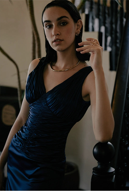 GOUDIN toast new engagement banquet party dress-VES.