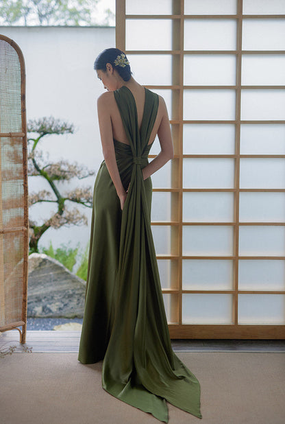 GOUDIN Toast party performance dignified long skirt dress-JAGNA.