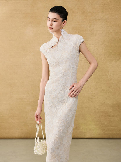 HECO new Chinese temperament flower embroidery cheongsam skirt - TAST.