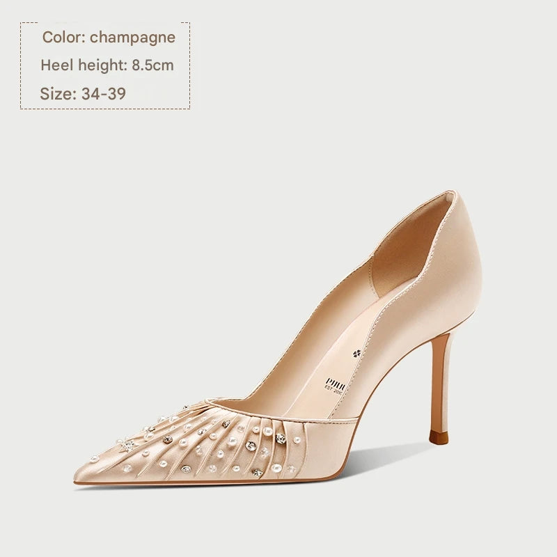 PJJUU champagne colored stiletto heels - BOND.