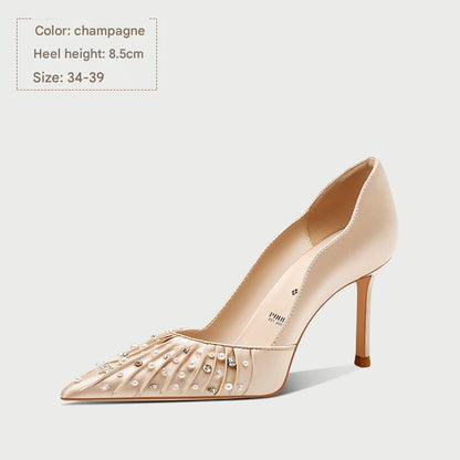 PJJUU champagne colored stiletto heels - BOND.