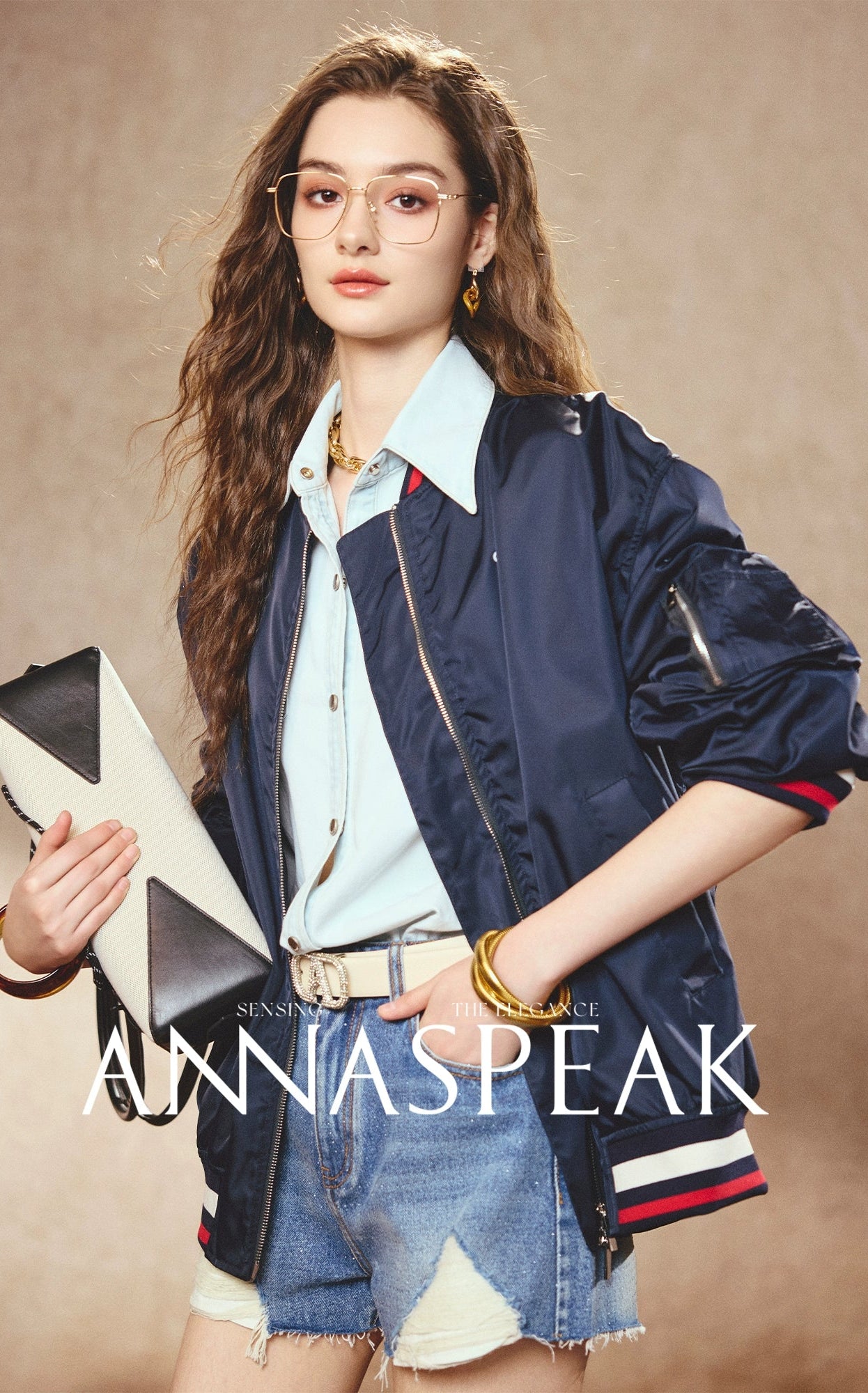 ANNASPEAK collar bomber jacket-ELI.