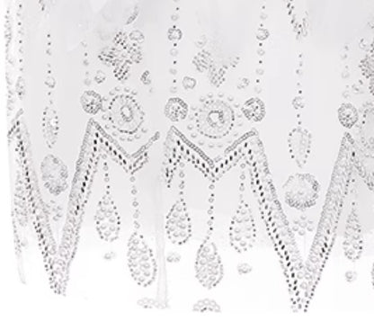 Wardrobes by Chen Luxury Whitebridal  Feather Slit Dinner Dress-Ammy