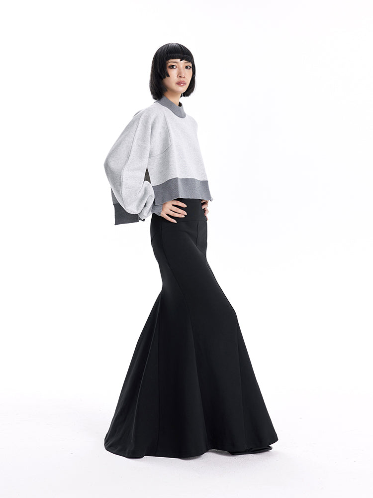 TINY IN big skleeve two wear short sweater-ZUKO