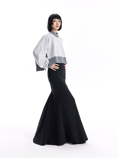 TINY IN big skleeve two wear short sweater-ZUKO