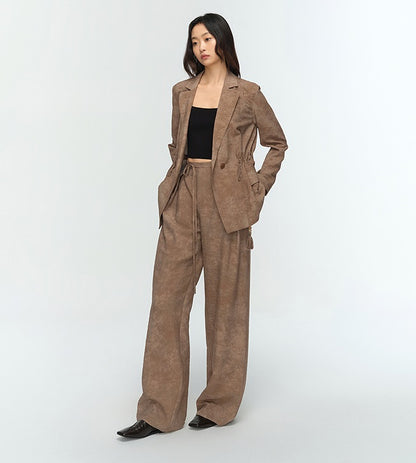 COMME MOI Lu Yan designer's new clothing irregular flat texture square-toe shoes - PHASE.