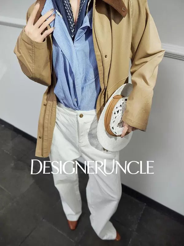 DGU| Dark brown retro light luxury niche design retro style top jacket - Stephania.