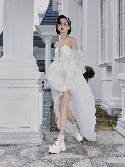 Pjjuu New Thick-soled One-footed Slip-on Versatile Leather Single Shoes - CRAIG