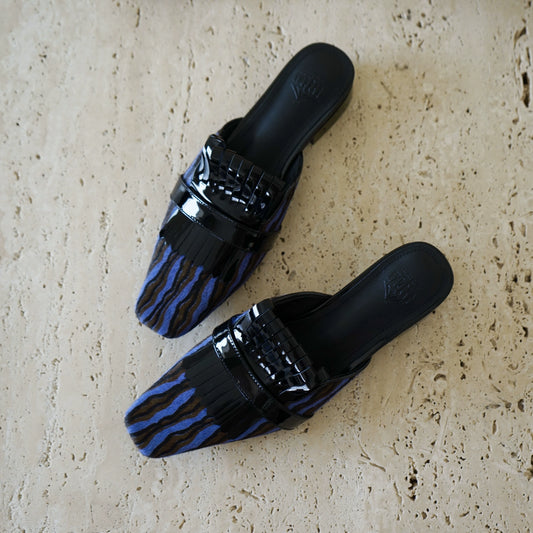 B-FEI color-blocked square toe heel sandals-JOHNN.