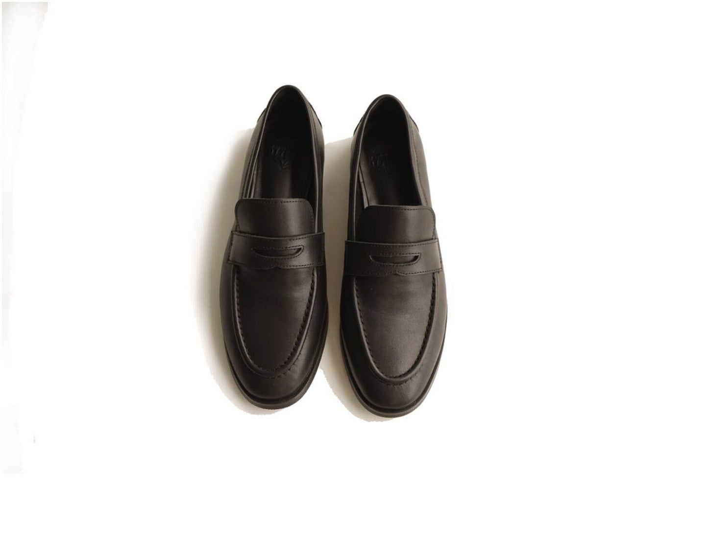B-FEI classic black leather round-toe shoes-TENNY.