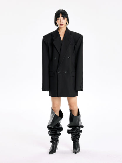 TINY IN Padded Wide Shoulder Cuffs women's Coat-POXY.