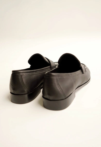 B-FEI classic black leather round-toe shoes-TENNY.