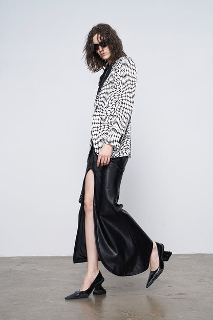 ANNAKIKI designer model Four-pointed star one-piece skirt-LOULAN