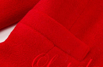 le palais vintage retro elegant red furry slit jacket coat - Dtri.