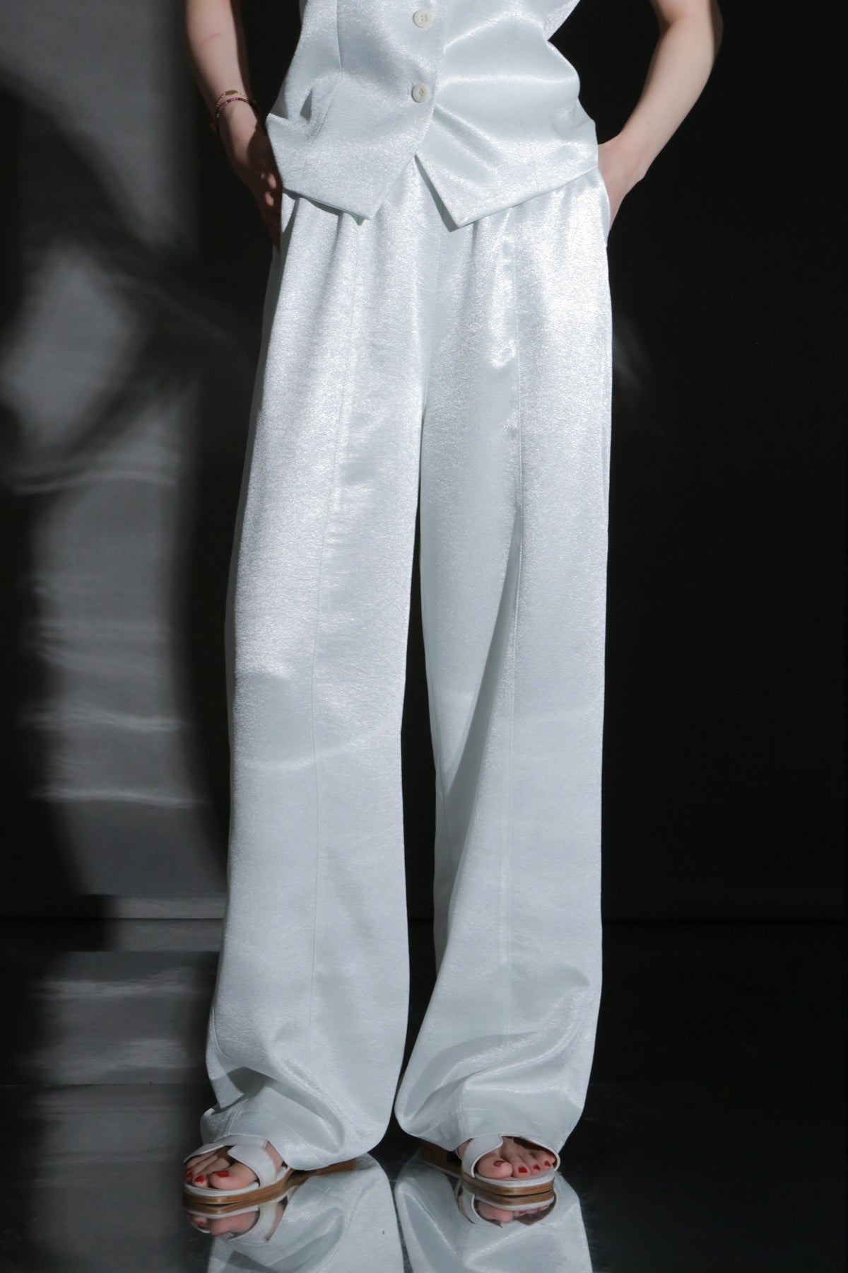 PIAOIN light luxury mercerized acetate heavy industry suit -CAMILLA