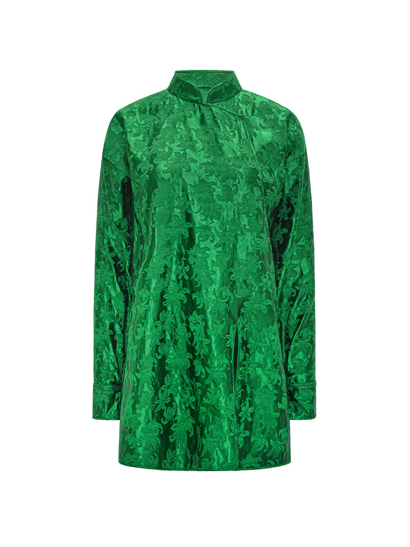 M essential Mackay designer jacquard stand-up neck top ankle pants printed vest set -Zuda