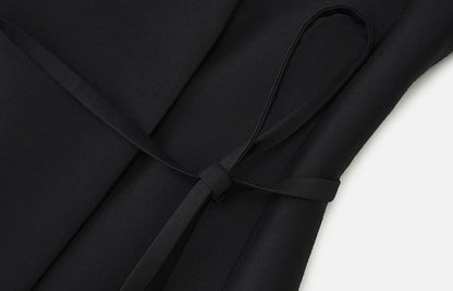 ZHUCHONGYUN curved stand-up collar slanted placket trench coat jacket-RUMI.