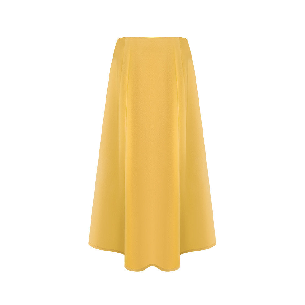 TUYUE Yellow Irregular High Slit Mermaid Skirt - ELENA.