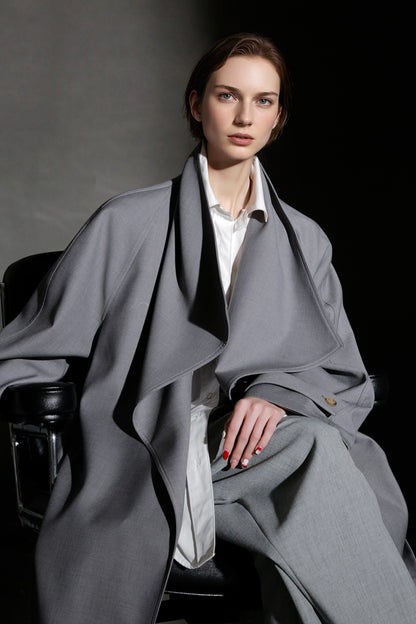 PIAOIN Silhouette design short windbreaker women's luxury jacket commuter-JEAN