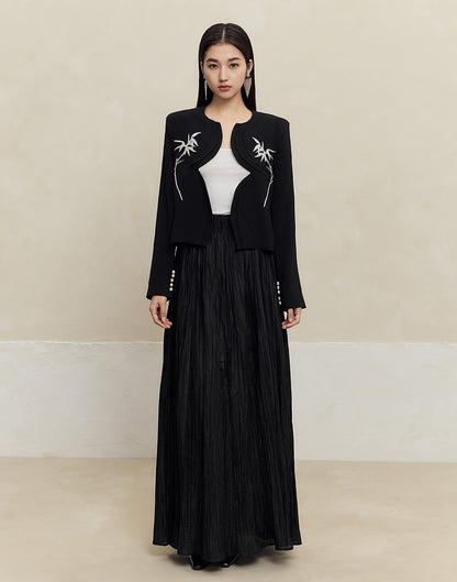 HECO spring embroidery acetate hemp short jacket women - gift.