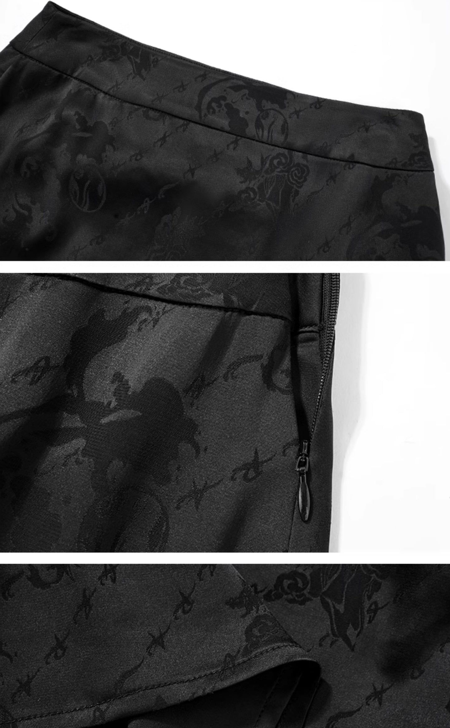 HECO Acetate Lace Drape A-line Long Skirt - EAGLE.