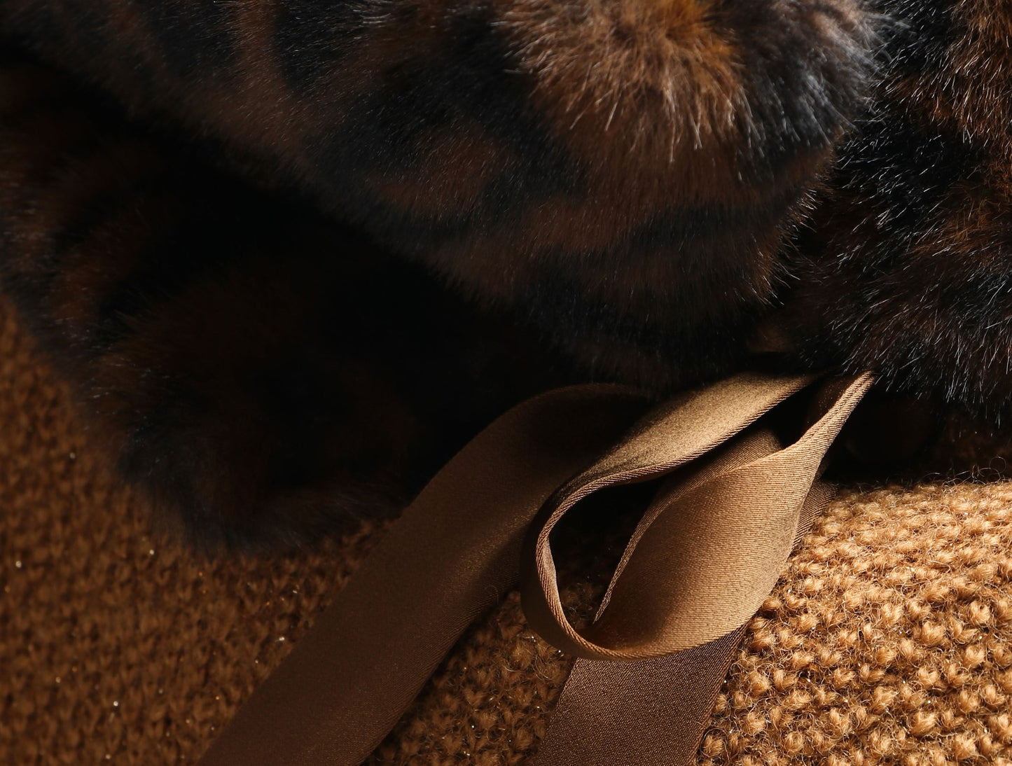 WANGXO | Detachable Leopard Sleeves Ruffle Hem Jacket & Flower Bud Skirt Set-NOYA.