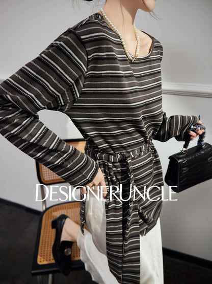 DGU "Flow Boundary" striped knitted sweater versatile fashion design top - NEAT.