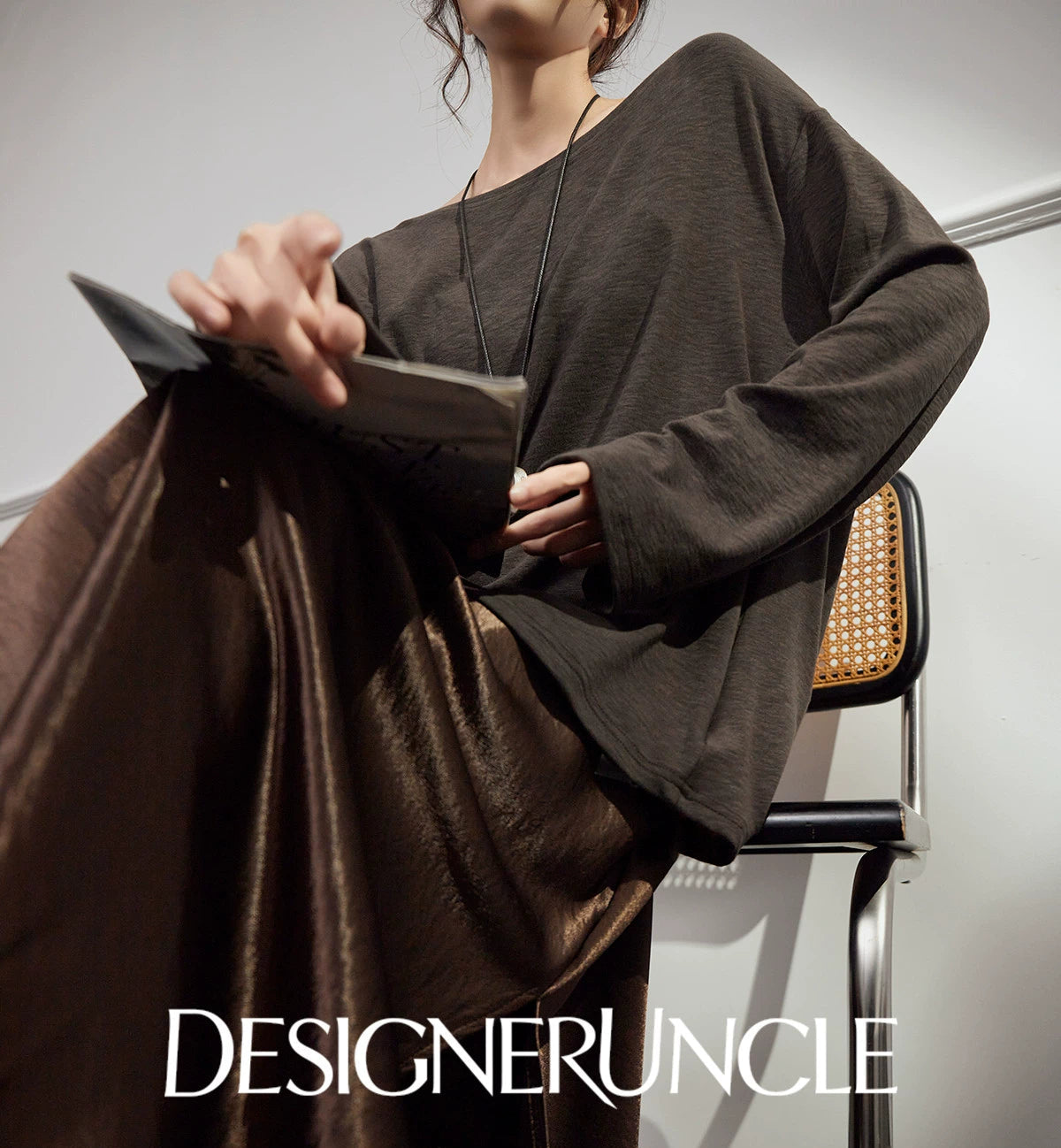 DGU "Obscure" women's new retro loose slimming versatile high-end top trend- Frances ?