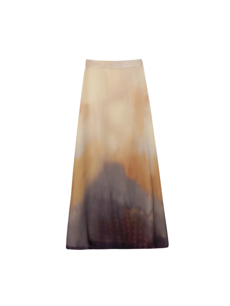 HECO Chinese Blended Temperament Silk Drape Hip Skirt - SOULS .