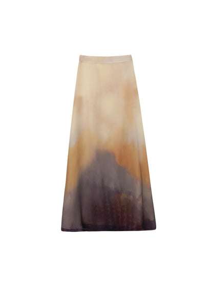 HECO Chinese Blended Temperament Silk Drape Hip Skirt - SOULS .