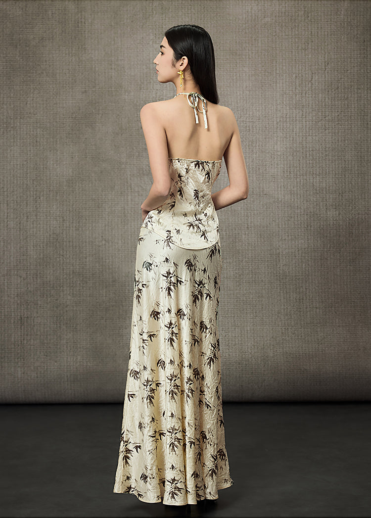 HECO Long Bamboo Leaf Acetate Skirt  - MINIS.