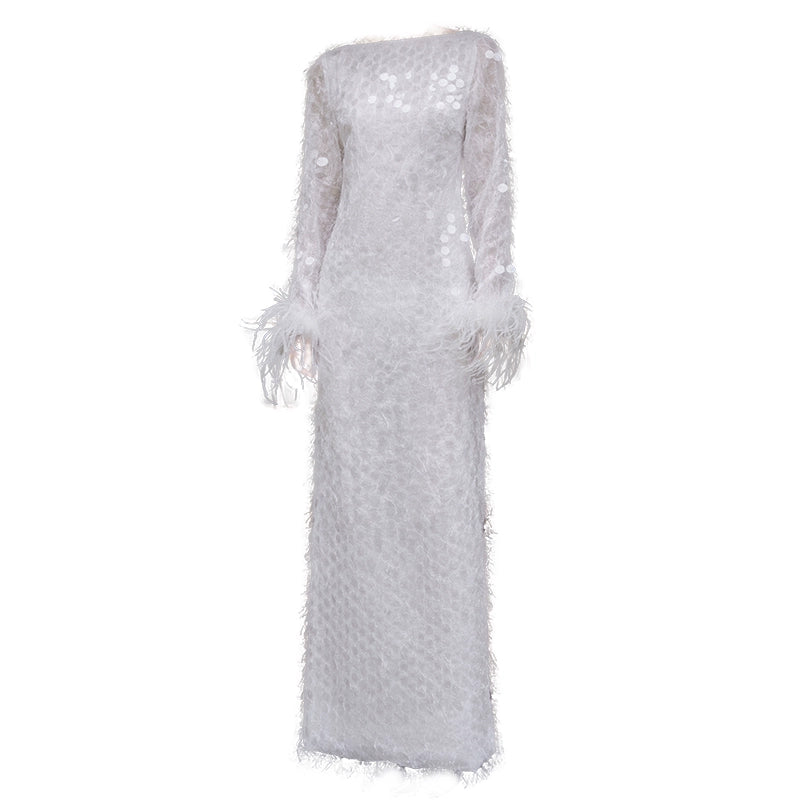 GOUDIN luxury high-end long sleeve evening dress- JADE.