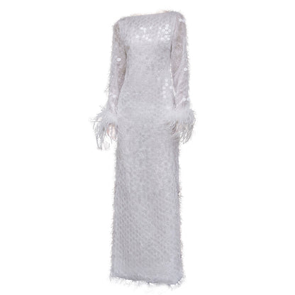 GOUDIN luxury high-end long sleeve evening dress- JADE.