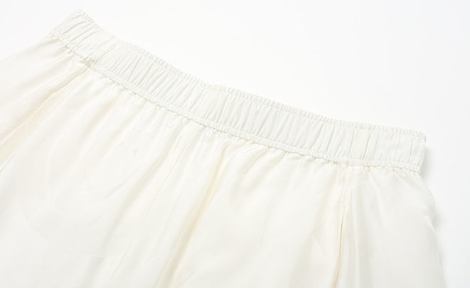 ZHUCHONGYUN summer white loose long wide-leg pants--NATSUKI.