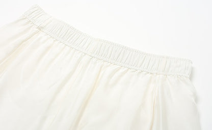 ZHUCHONGYUN summer white loose long wide-leg pants--NATSUKI.