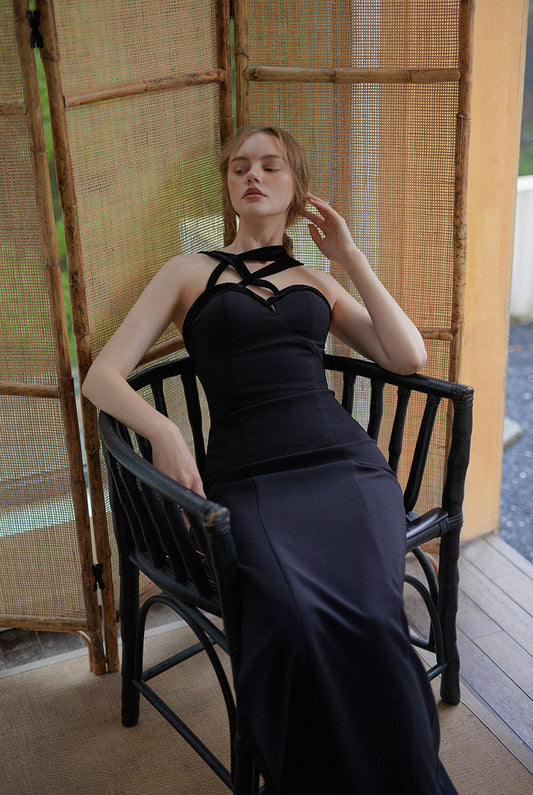 GOUDIN long light luxury birthday banquet party dress-NANTA.