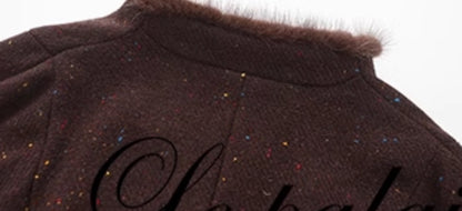 Le Palais Vintage Brown Mink Slim Jacket, Fishbone Skirt-LEE.