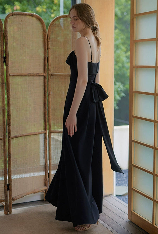 GOUDIN women's elegant black simple Jumpsuit -TOZIA.