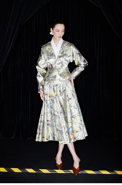 M essential Mackay designer Butterfly Beaded Waist Short Jacket - sake.