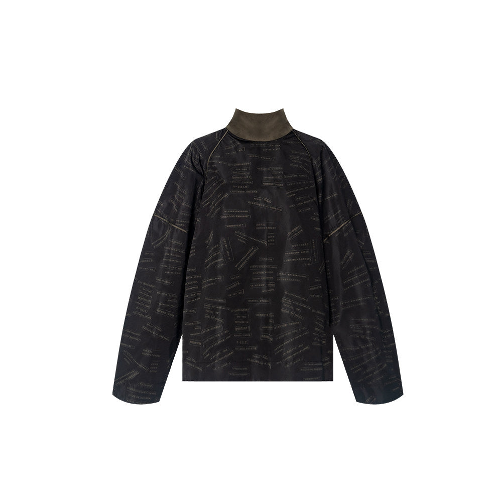 TUYUE Art Print Turtleneck Silhouette Sweatshirt - KIKO.