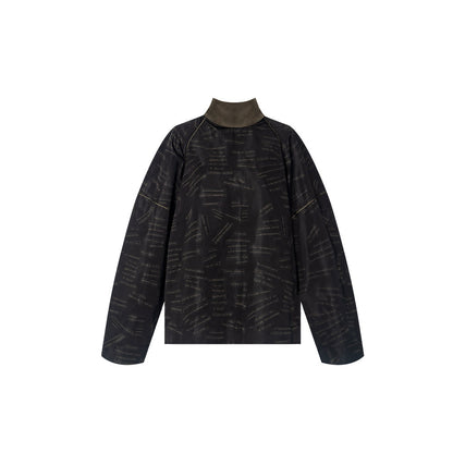TUYUE Art Print Turtleneck Silhouette Sweatshirt - KIKO.