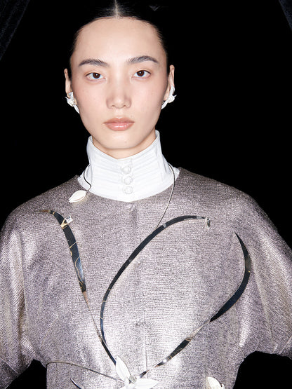 M essential Mackay designer Angan knit round neck waist cinched top loose pant - Sakl