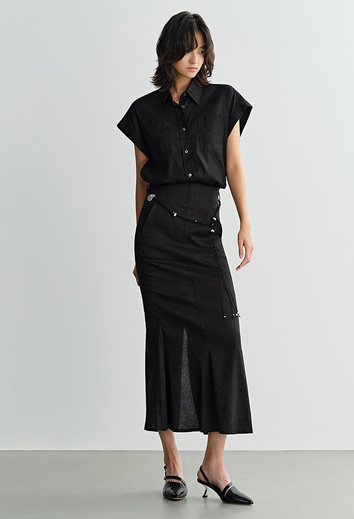 COMME MOI women's high-tech linen shorts and shirts outfit set - ELIJAH.