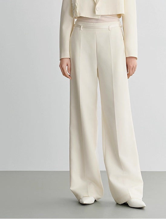 COMME MOI Lu Yan designer's new wool slimming wide-leg pants - ZARIA.
