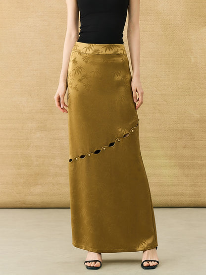 HECO Chinese style acetate rich bamboo skirt - DEED.